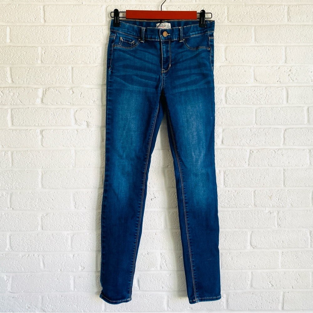 Jordache Super Skinny Blue Jeans Juniors Girls 16 Stretch Denim Low Rise